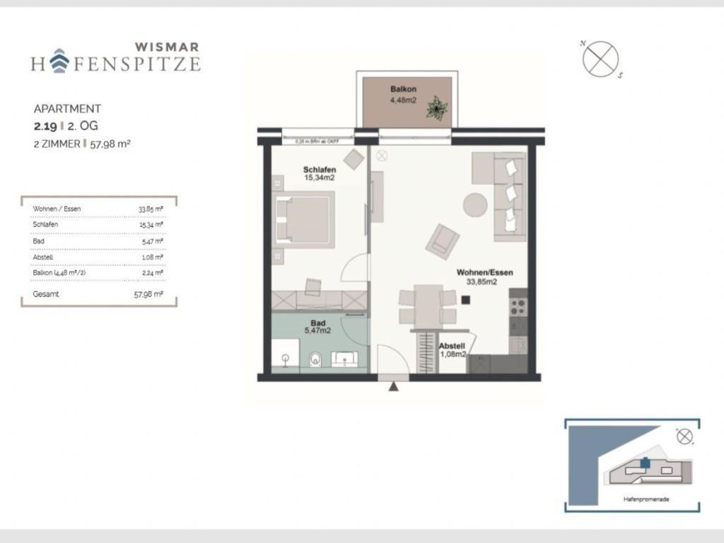 Appartement Hafenspitze App 19 à Wißmar Extérieur photo
